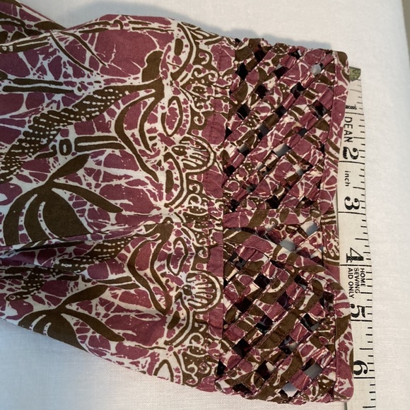 Columbia blouse cotton palm tree mauve 2X - Picture 16 of 17